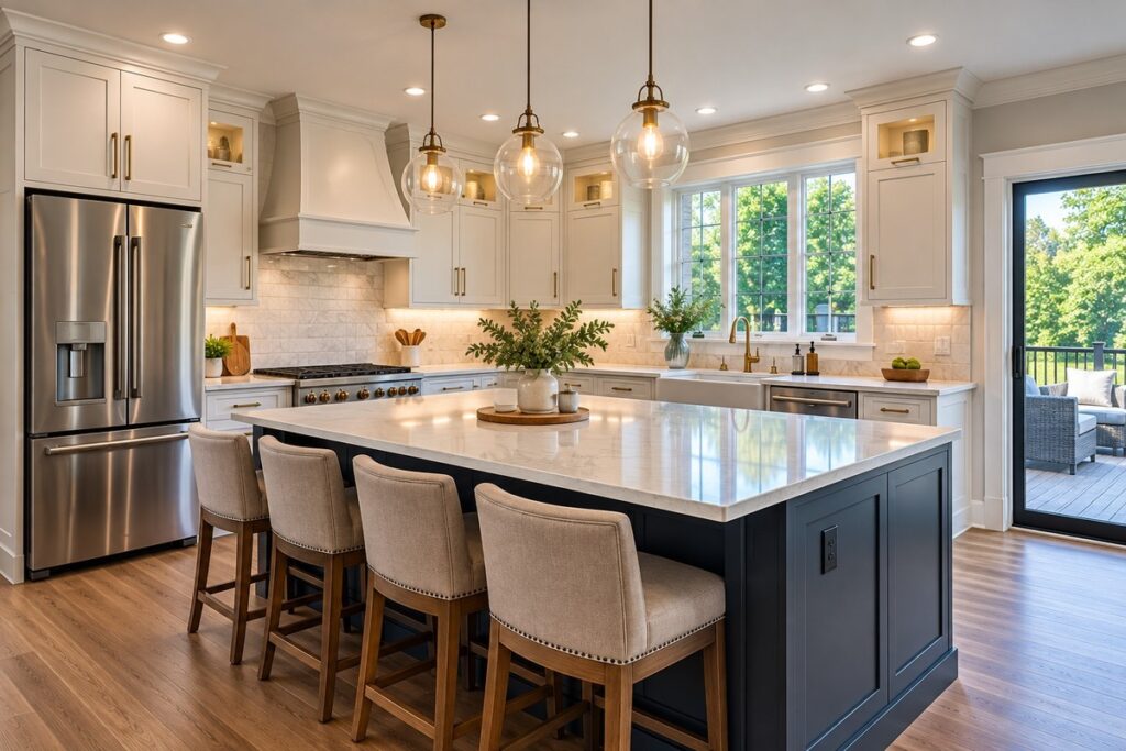 Services Kitchen remodeling photo showing a designed residential interior